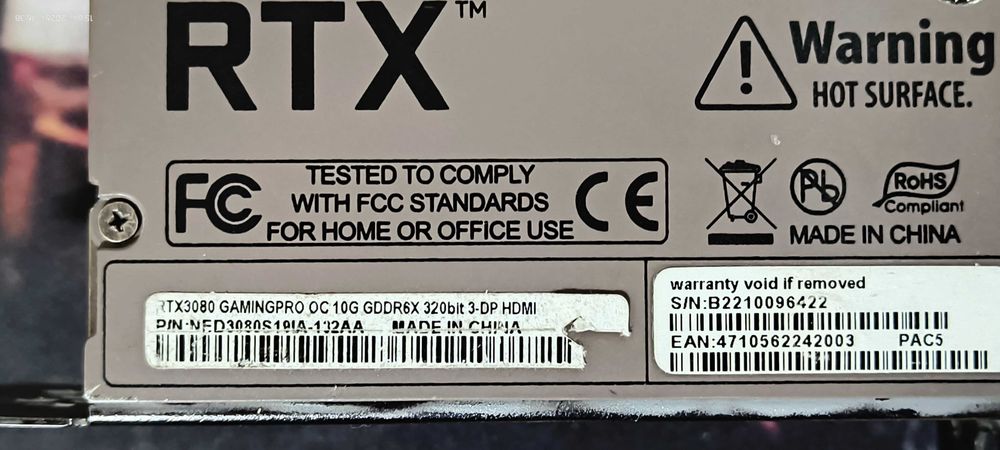 Palit RTX 3080 OC-10гб