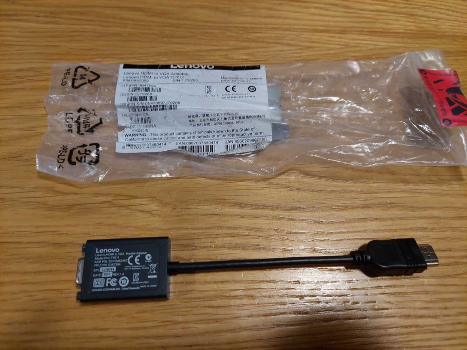 HDMI-VGA адаптер на LENOVO
