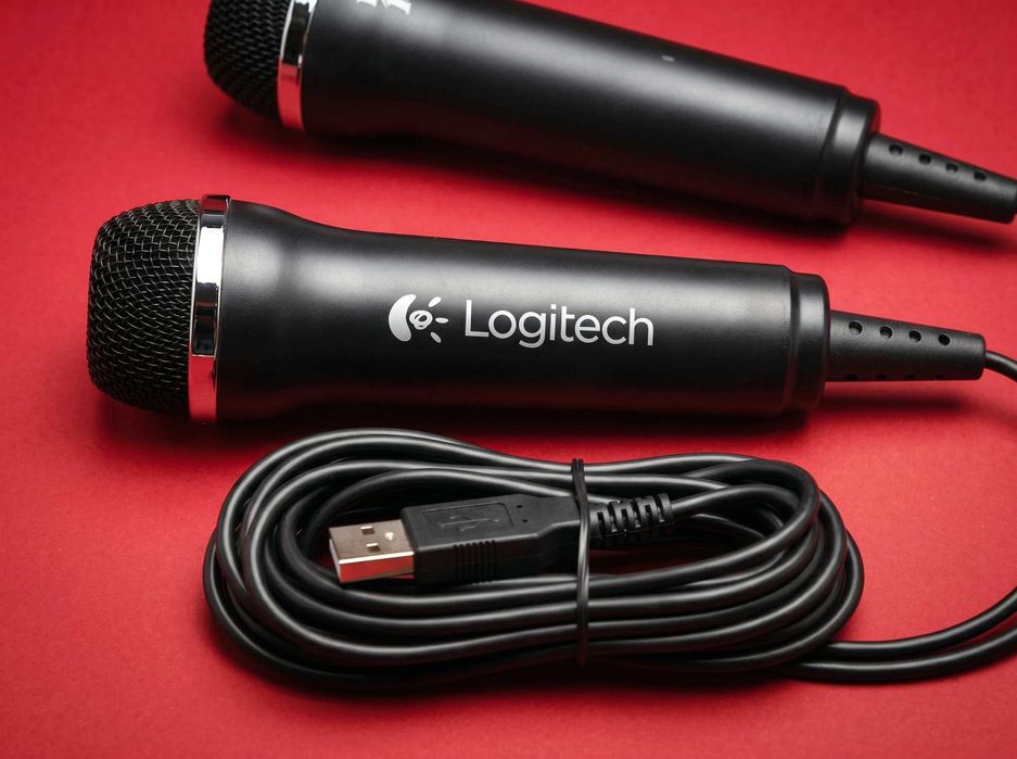 Logitech E-UR20 RockBand USB Микрофон за PC, PlayStation, Xbox, Wii, Mac, Пеене, Караоке