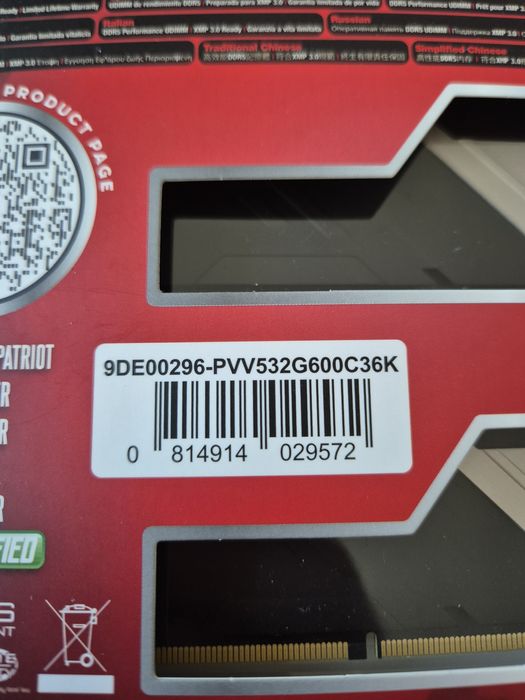 Memorii 2x16 GB DDR5 Patriot , 6000 MHz, CL36, AMD Expo/XMP 3.0