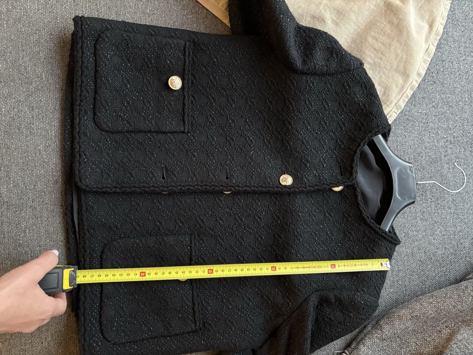 Maje черно сако с лек блясък