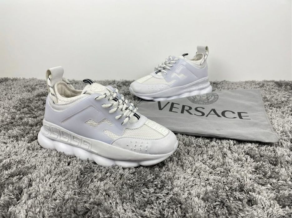 Adidasi Versace Chain Alb - Adidasi Fete Baieti