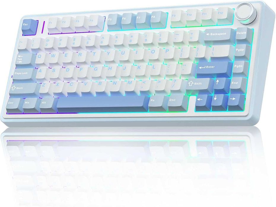 Механична клавиатура AULA F75 Wireless 75% RGB Hot Swap – Blue