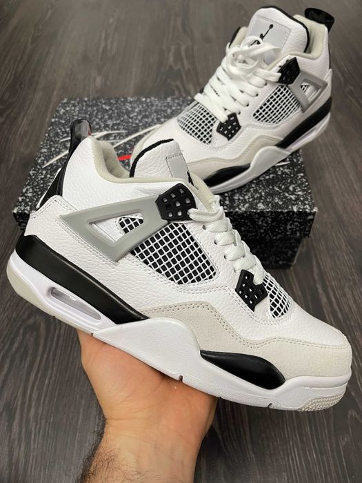 Adidasi JORDAN 4 Retro Military Black - Produs NOU PREMIUM din Piele