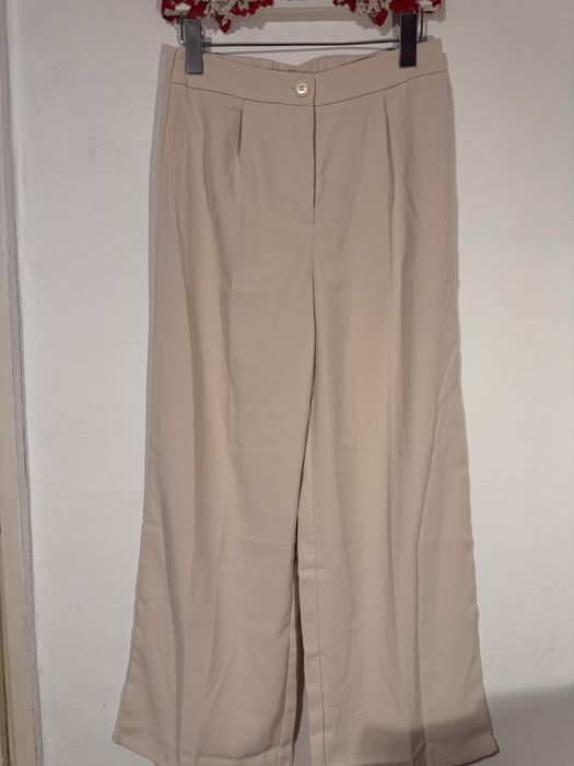 Pantaloni de birou, superbi, eleganți, largi, bej, Petite M