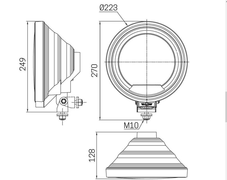 халогенен фар + LED Angel Eye  12/24V Жълта светлина