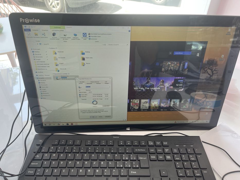 Tabletă cu Windows, 8 GB RAM, SSD 250 GB, ecran tactil