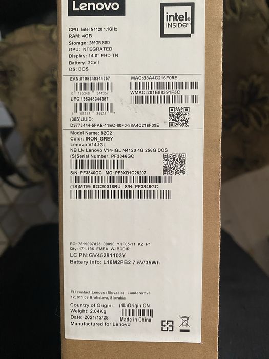 Ноутбук Lenovo intel