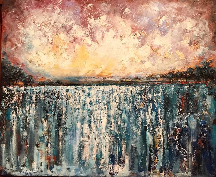 Авторская интерьерная картина маслом.