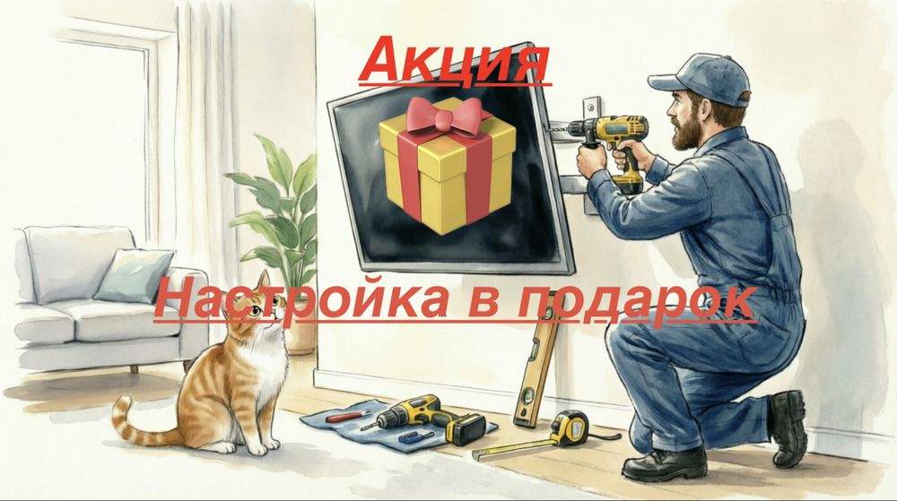Установка телевизора на стену