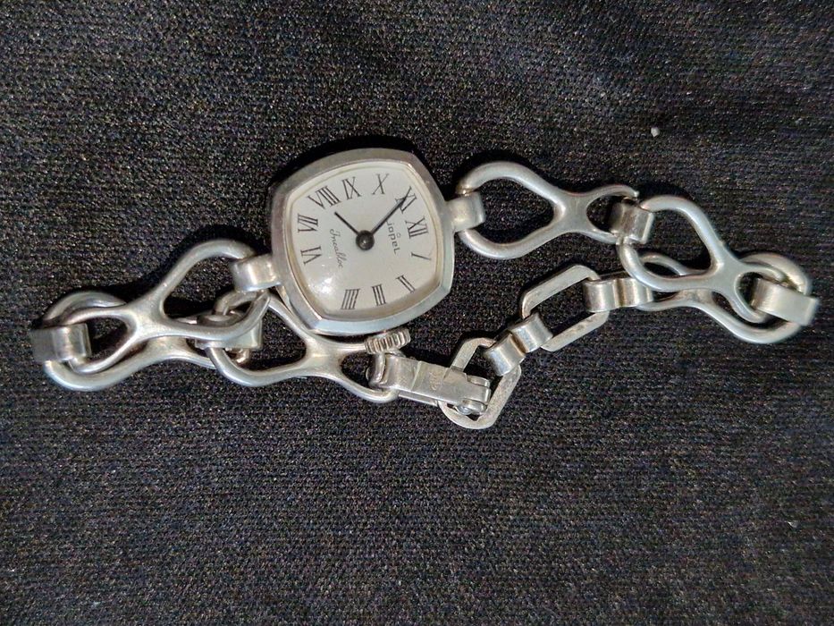 Superb ceas dama argint masiv 800 germany mecanic 17 jewels