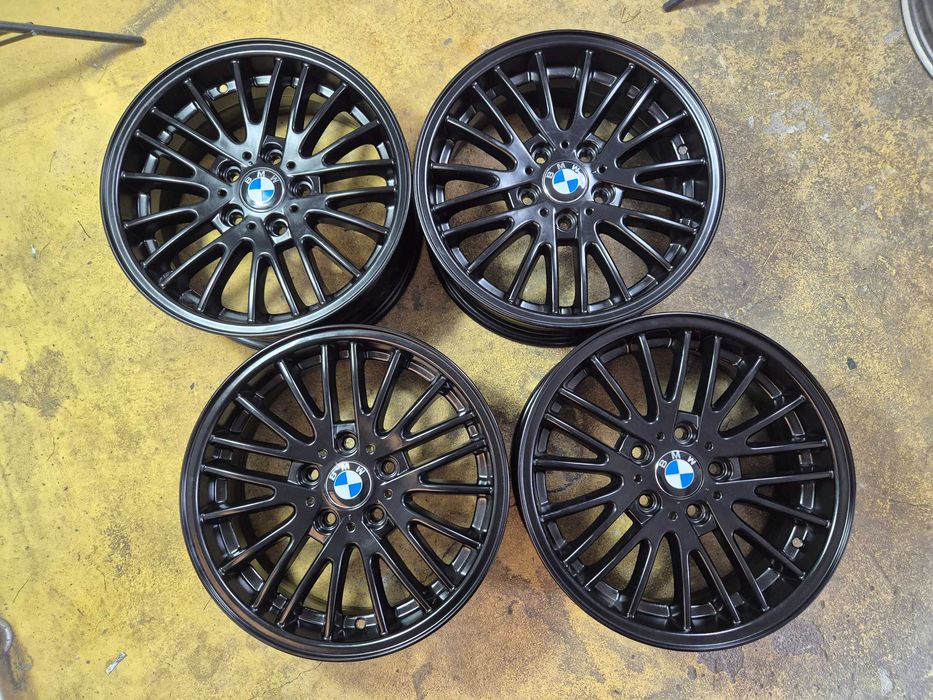 4 Jante Aliaj 5x120 17'' 7J ET 39 - OEM BMW Seria 1 Seria 3 E90 F30 F31 Seria 4 Seria 5 X1 X3 - Negru Lucios CA NOI !