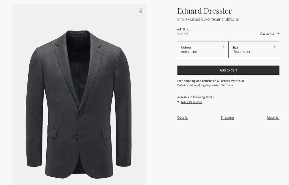 Sacou blazer de lux 54 XXL Eduard Dressler lana moale resoirabila gri