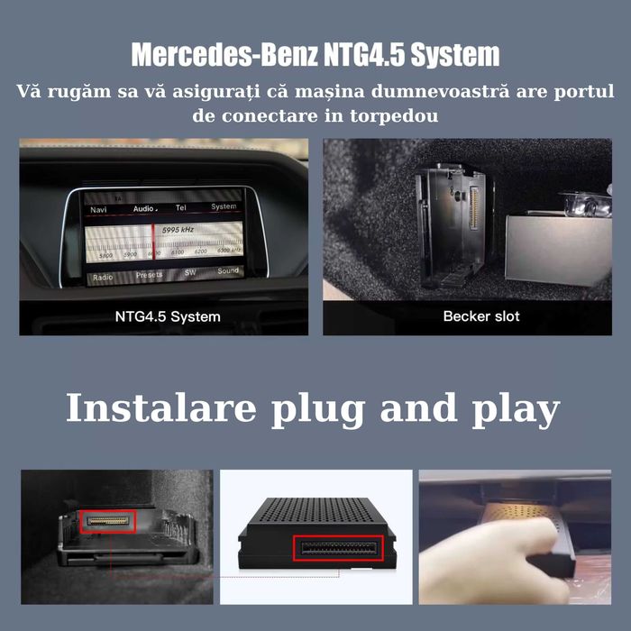 Modul wireless carplay  Android Auto Mercedes Benz A B C E CLA NTG4.5