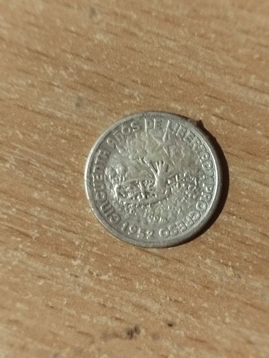Монета Куба, Сребърна, 1952 година, DIEZ CENTAVOS