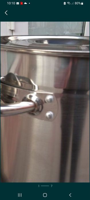 Oală inox alimentar 50L  40 x 40 cm / 249 lei