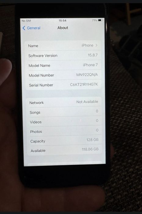 iPhone 7 black 128 gb grad uzura B