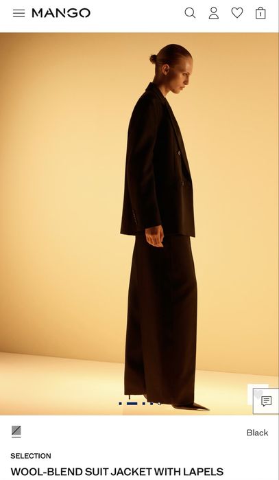 MANGO Premium Pieces Wool Blend Блейзър - изчерпан навсякъде