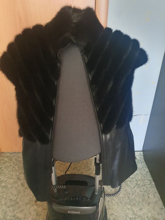 Продам жилет норка+кожа