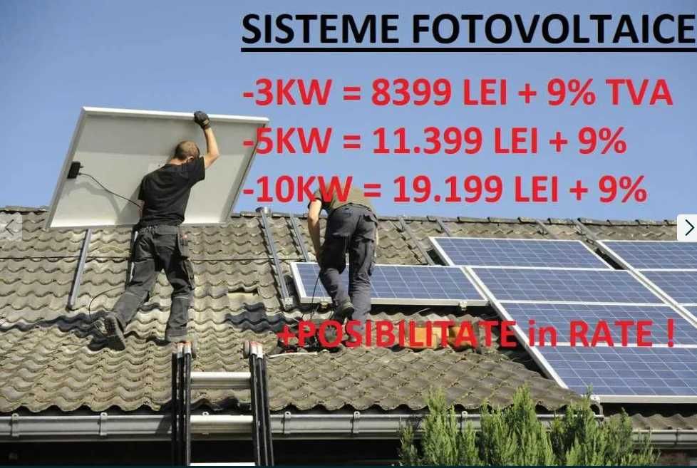 Sistem panouri fotovoltaice . Posibilitate Rate . In Toata tara