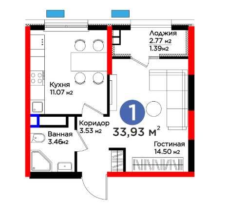 УСПЕЙТЕ купить 1м.ВЫГОДНО 1ком.квартира п\в-15600,сдача ИЮНЬ-2026(8