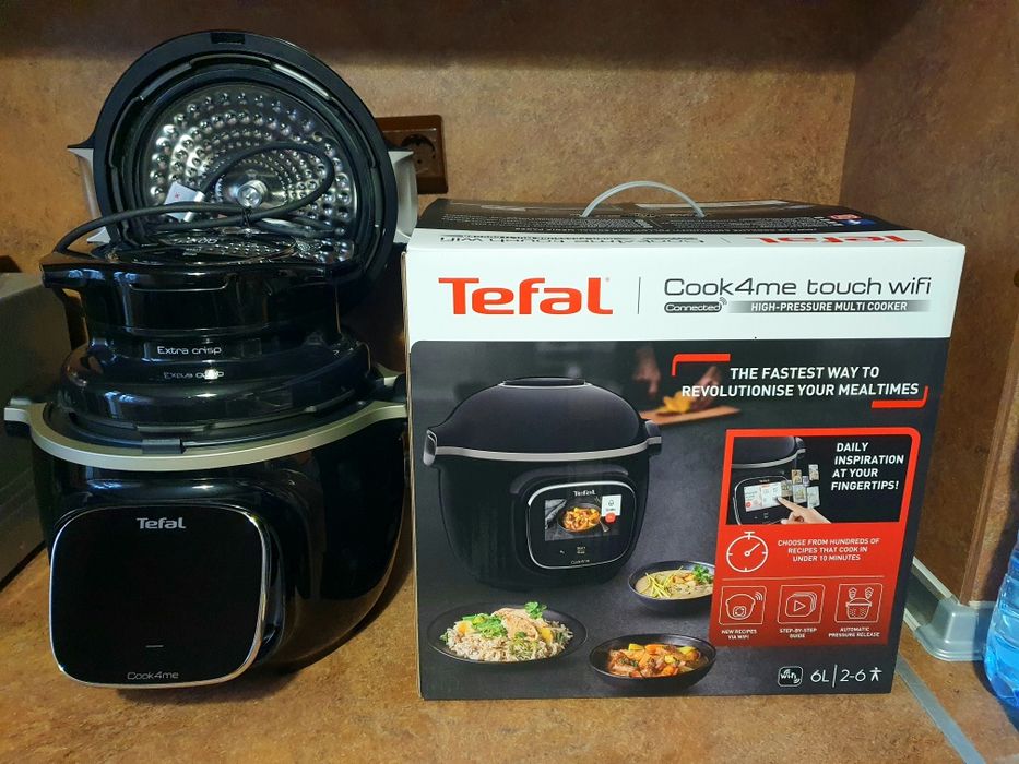 Мултикукър Tefal Cook 4me touch wifi CY912831 + запичащ капак Extra Cr