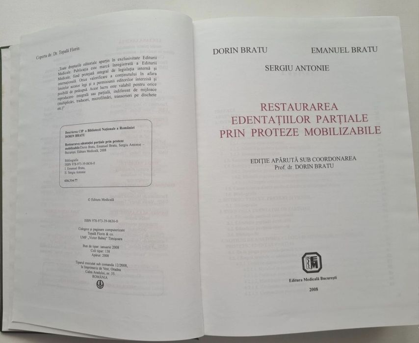 Restaurarea edentatiilor partiale prin proteze mobilizabile - Bratu