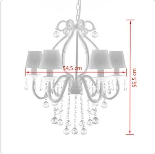 Candelabru cu 2300 de cristale, alb