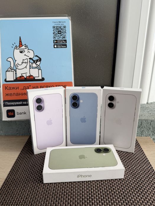 НОВ*iphone 17  256 Lavender / White / mist Blue /Sage Лизинг от 26€/м айфон 17 /син/виолет/бял  Гаранция