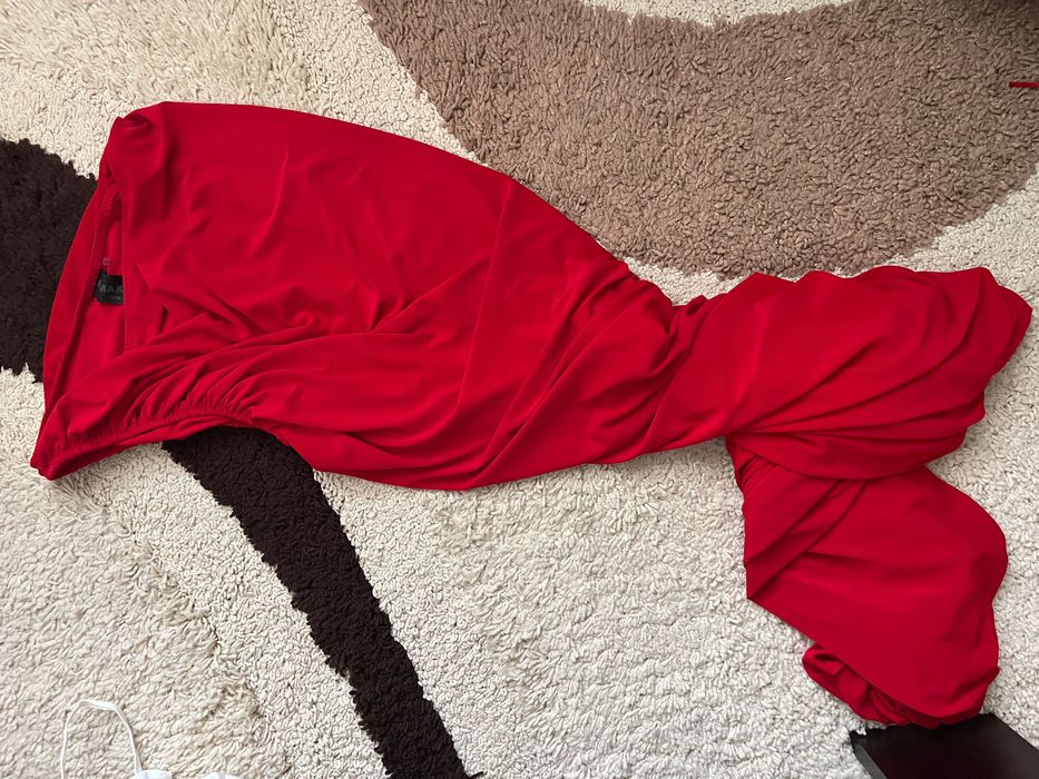 Norma Kamali Diana червена рокля S размер