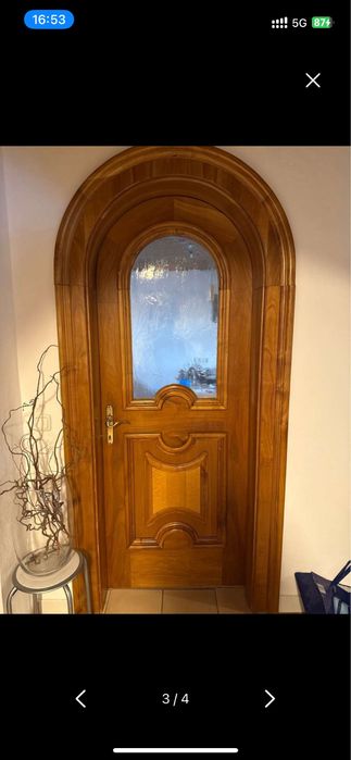 Ușă interior 100% lemn masiv plin – Germania • Cu broască + mânere