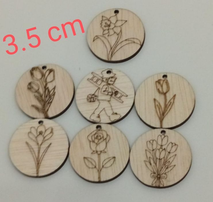 Blankuri pentru martisoare, lemn, gravate laser, blank aranjament