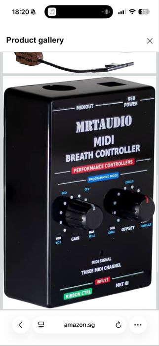 MRTAUDIO MIDI Breath Controller сатылады