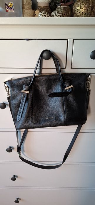 Черна кожена чанта Ted Baker
