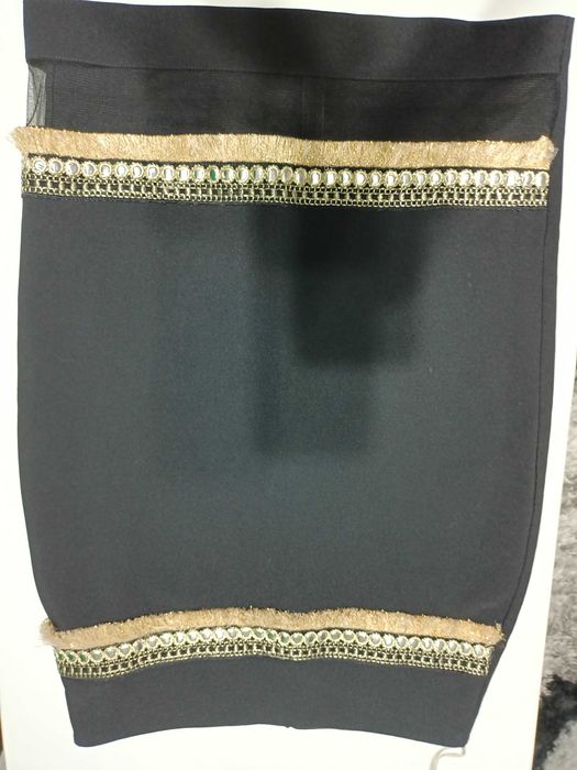 Fusta dama negru cu auriu