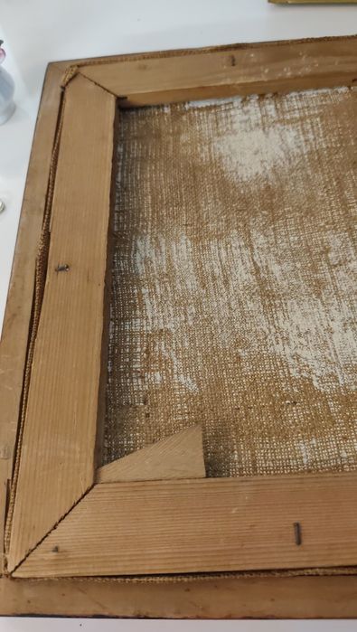 Много красива, стара картина с цветя. Масло.