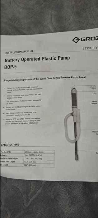 Насос для перекачки топлива