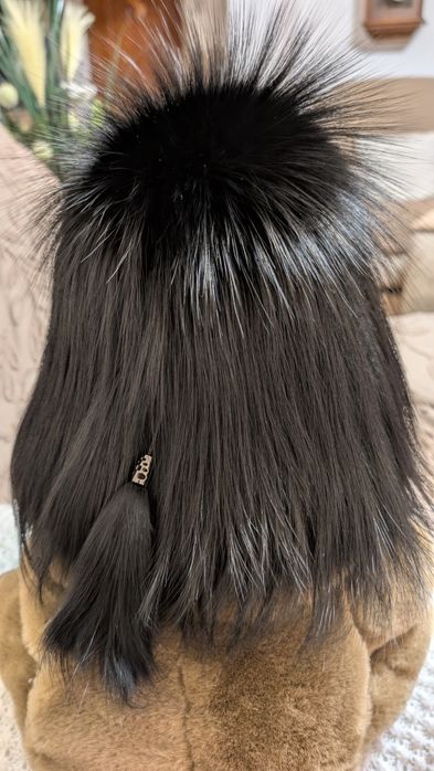 Căciulă blană de vulpe polară