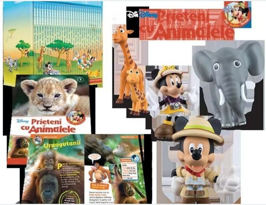 Colecție carti cu figurina copii Disney Prieteni cu animalele Eaglemos