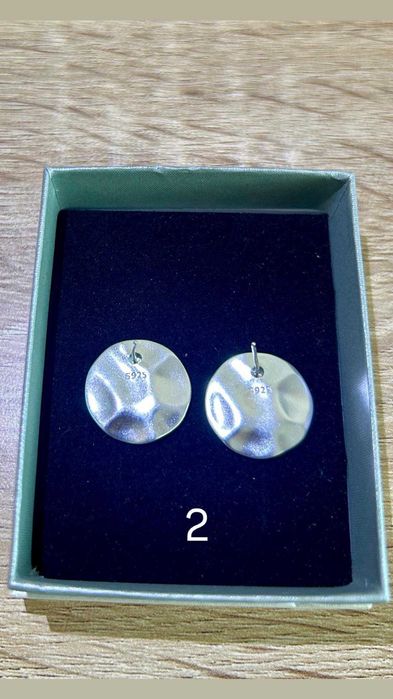 Чисто нови сребърни обеци проба 925