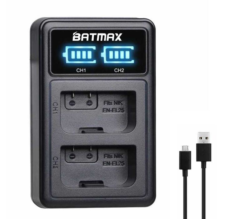 Двойно зарядно за батерии EN-EL25 за Nikon Z30 , Z50 , Zfc