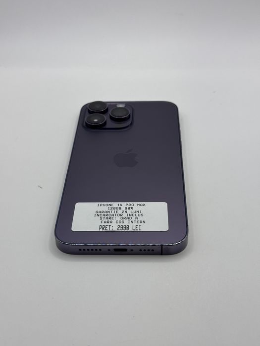 Iphone 14 Pro Max 128GB 90% Grad A Garantie 24 luni Rate - zonemag.ro