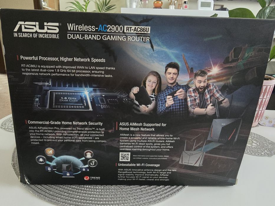 Router Asus RT-AC86U AC2900 dual band NOU