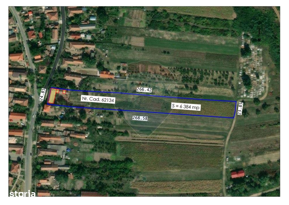 De vânzare teren intravilan, 6.384 mp cu dublu front, în Paleu