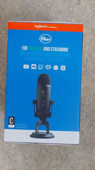Blue Microfon professional  Yeti Midnight Black pentru PC nou in cutie