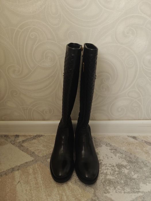 Сапоги кожаные женские