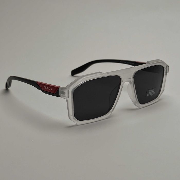 Слънчеви очила с Поляризация Унисекс Черни Кафяви Бели  Правоъгълни