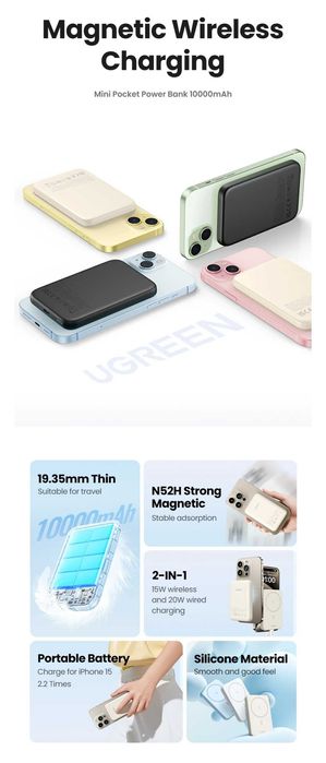 UGREEN PB561 Magnetic PD 20W Power Bank 10000mAh magsafe for iPhone 16
