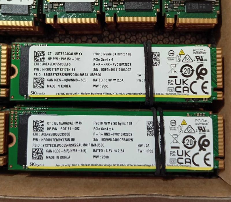 SSD 1TB 7000 MB/s M.2 NVMe, SK Hynix, PCIe 4.0 X4 NOU Bulk