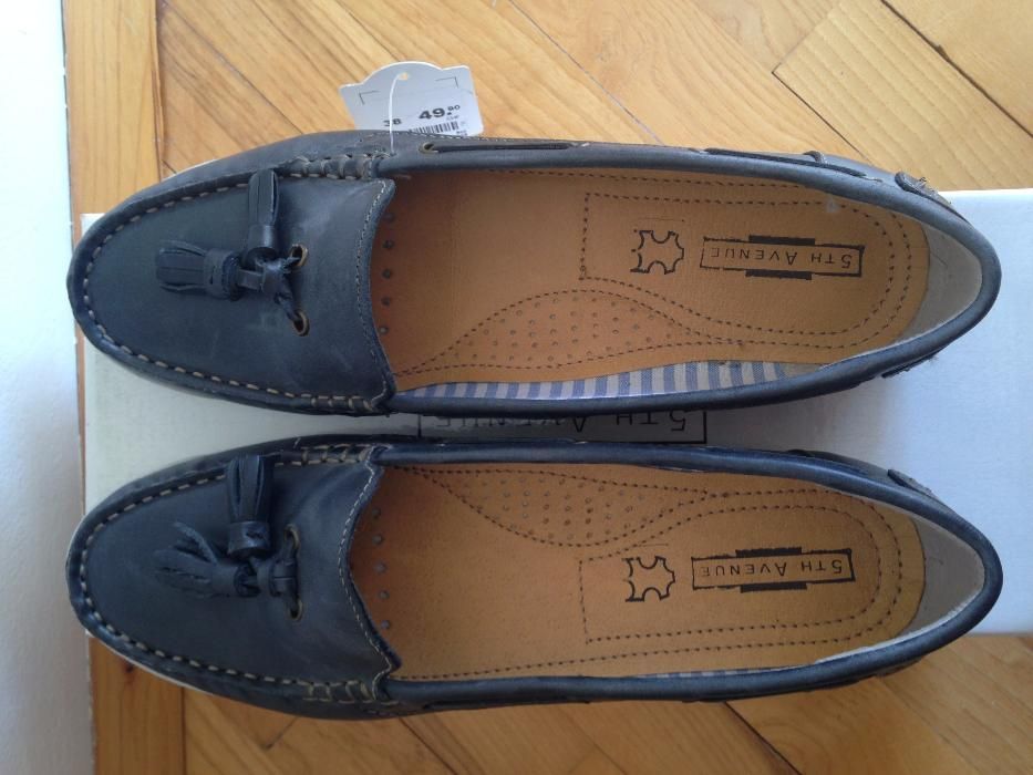 Нови дамски обувки от естествена кожа, размер 38